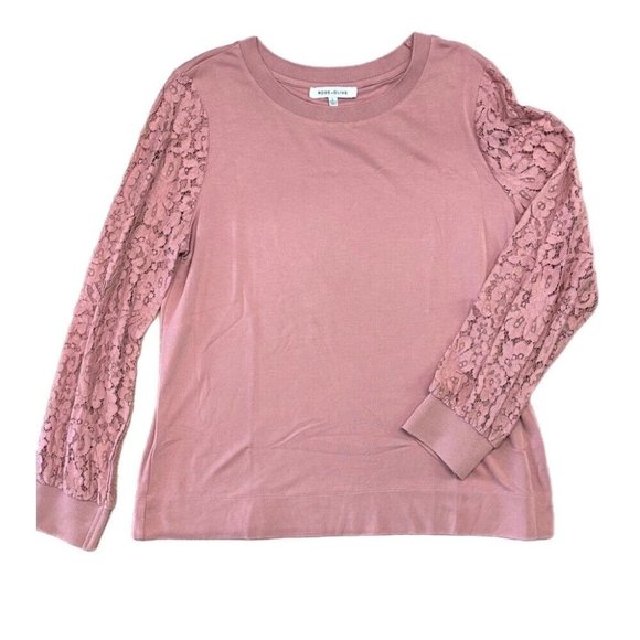 Rose + Olive long sleeve lace blouses shirt top SIZE LARGE - Picture 3 of 3